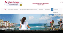 Desktop Screenshot of cote-village-immobilier.fr